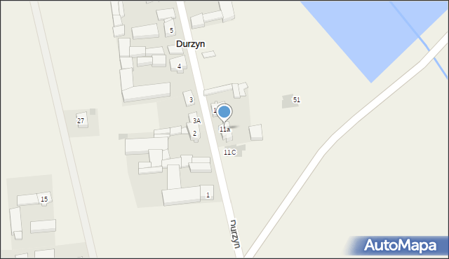 Durzyn, Durzyn, 11a, mapa Durzyn