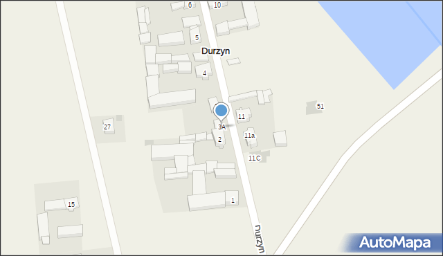 Durzyn, Durzyn, 3A, mapa Durzyn