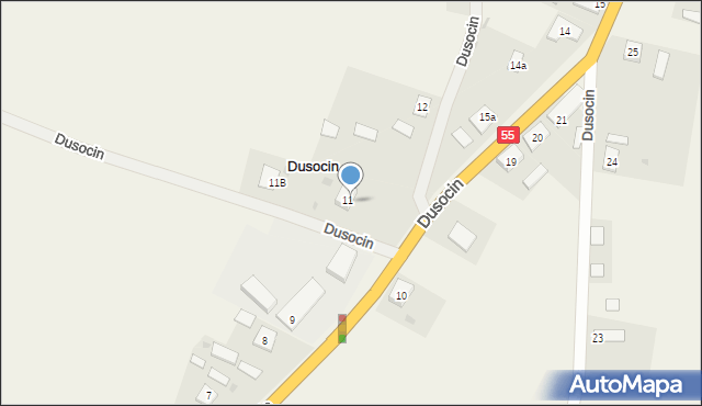 Dusocin, Dusocin, 11a, mapa Dusocin