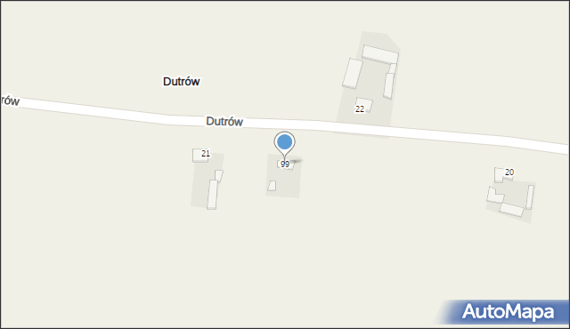 Dutrów, Dutrów, 99, mapa Dutrów