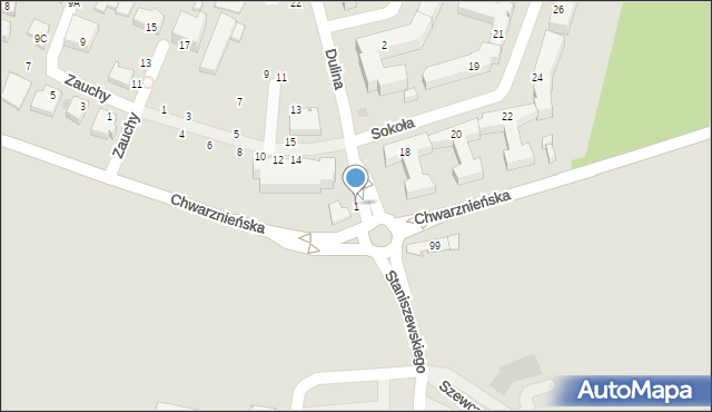 Gdynia, Dulina Aleksandra, 1, mapa Gdyni