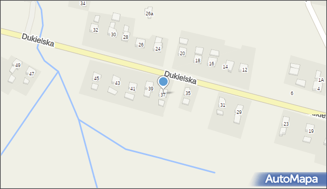 Głojsce, Dukielska, 37, mapa Głojsce