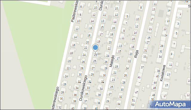 Góra, Dunikowskiego Ksawerego, 23, mapa Góra