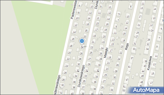 Góra, Dunikowskiego Ksawerego, 24, mapa Góra