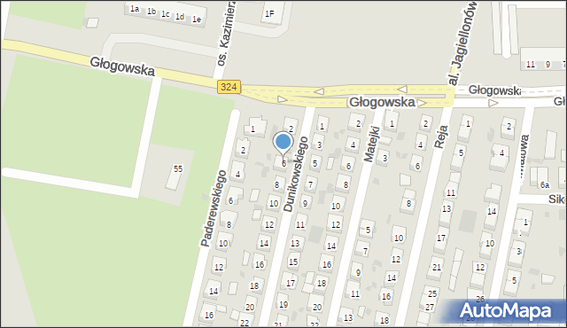 Góra, Dunikowskiego Ksawerego, 6, mapa Góra