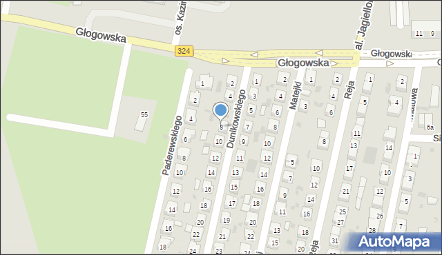 Góra, Dunikowskiego Ksawerego, 8, mapa Góra