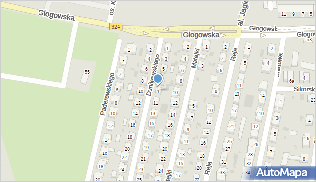 Góra, Dunikowskiego Ksawerego, 9, mapa Góra