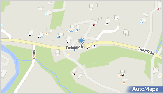 Gorlice, Dukielska, 8, mapa Gorlic