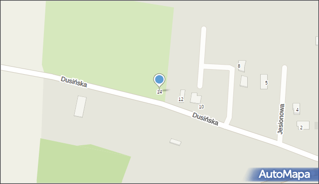 Gostyń, Dusińska, 14, mapa Gostyń