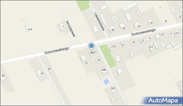 Goworowo, Dulczewskiego Stanisława, ks., 29A, mapa Goworowo