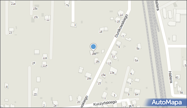 Imielin, Dunikowskiego Ksawerego, 18b, mapa Imielin