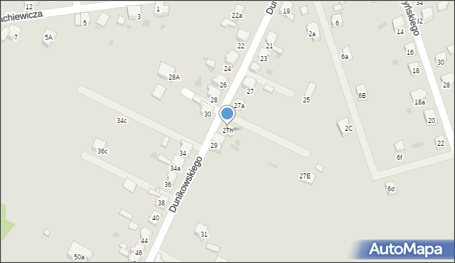 Imielin, Dunikowskiego Ksawerego, 27h, mapa Imielin