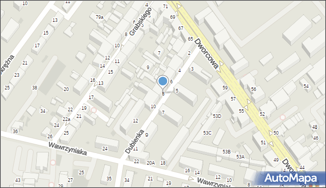 Inowrocław, Dubienka, 8, mapa Inowrocławia