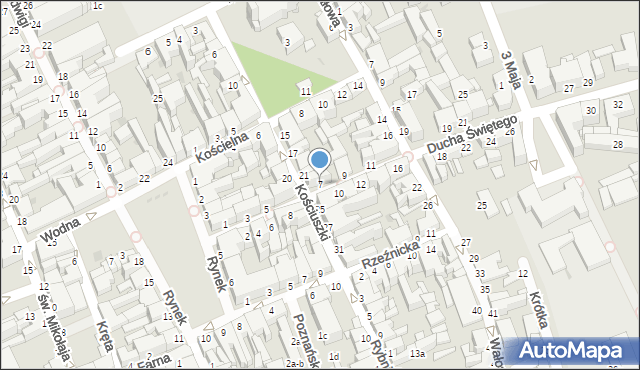 Inowrocław, Ducha Świętego, 7, mapa Inowrocławia