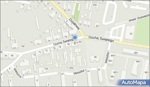 Inowrocław, Ducha Świętego, 82, mapa Inowrocławia