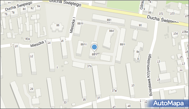 Inowrocław, Ducha Świętego, 88/V, mapa Inowrocławia