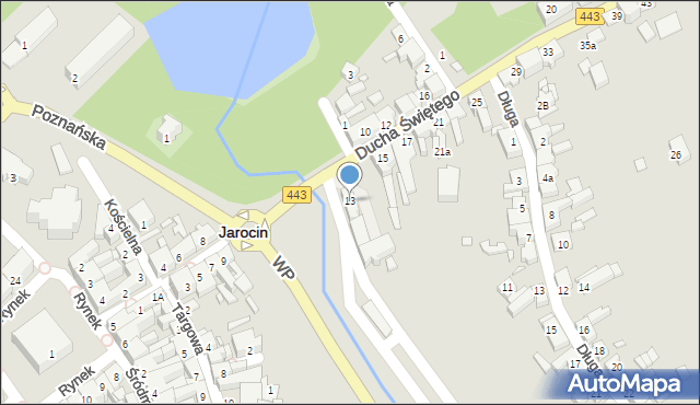 Jarocin, Ducha Świętego, 13, mapa Jarocin