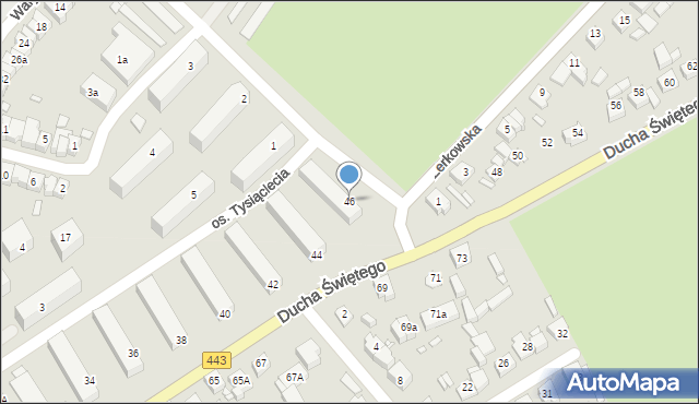 Jarocin, Ducha Świętego, 46, mapa Jarocin