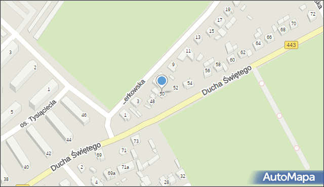 Jarocin, Ducha Świętego, 50, mapa Jarocin