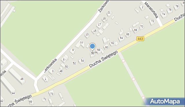 Jarocin, Ducha Świętego, 56, mapa Jarocin