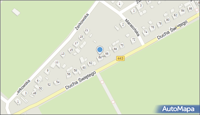 Jarocin, Ducha Świętego, 64, mapa Jarocin