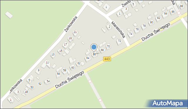 Jarocin, Ducha Świętego, 66, mapa Jarocin