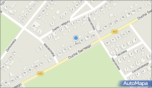 Jarocin, Ducha Świętego, 80, mapa Jarocin