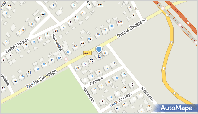 Jarocin, Ducha Świętego, 81, mapa Jarocin