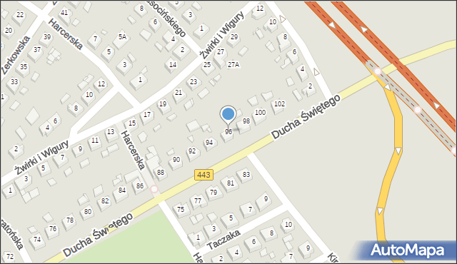 Jarocin, Ducha Świętego, 96, mapa Jarocin