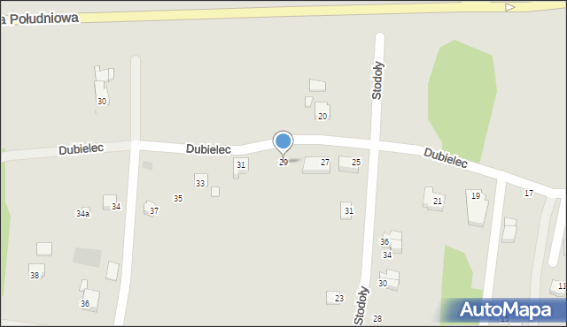Jastrzębie-Zdrój, Dubielec, 29, mapa Jastrzębie-Zdrój