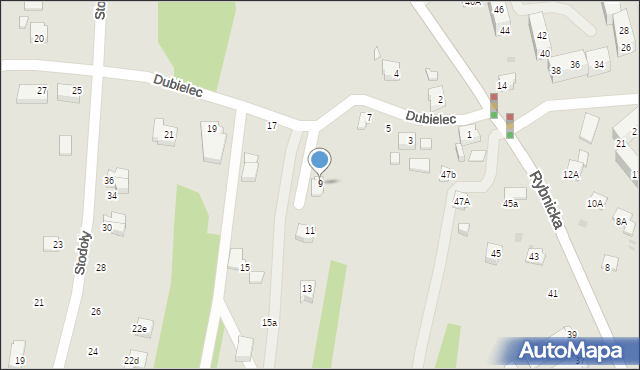 Jastrzębie-Zdrój, Dubielec, 9, mapa Jastrzębie-Zdrój