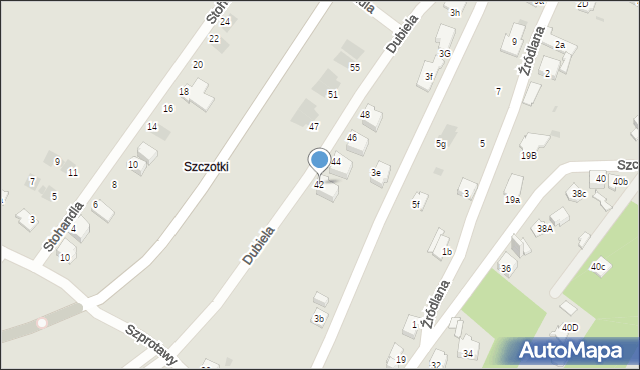 Jaworzno, Dubiela Ludwika, 42, mapa Jaworzno