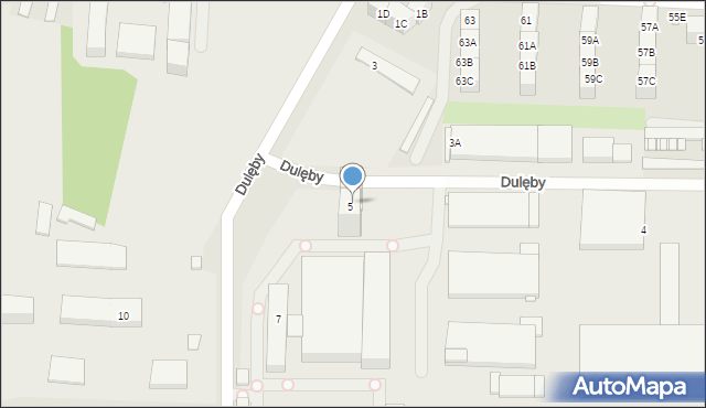 Katowice, Dulęby Henryka, 5a, mapa Katowic