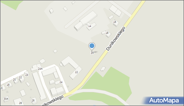 Kędzierzyn-Koźle, Dunikowskiego Ksawerego, 20, mapa Kędzierzyna-Koźle