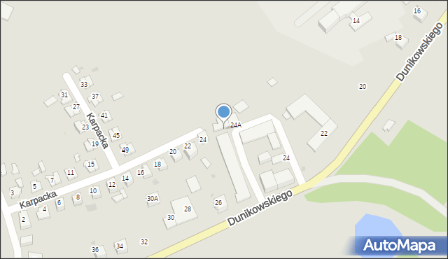 Kędzierzyn-Koźle, Dunikowskiego Ksawerego, 24B, mapa Kędzierzyna-Koźle