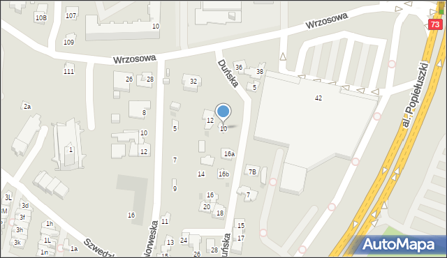 Kielce, Duńska, 10, mapa Kielc