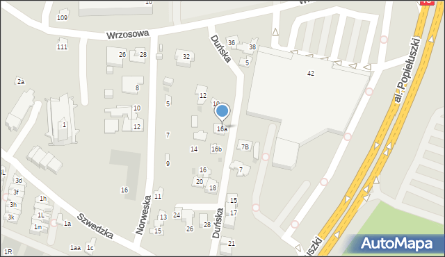 Kielce, Duńska, 16a, mapa Kielc