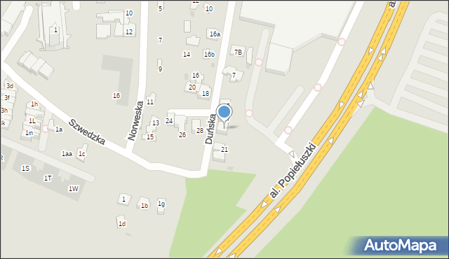 Kielce, Duńska, 19, mapa Kielc