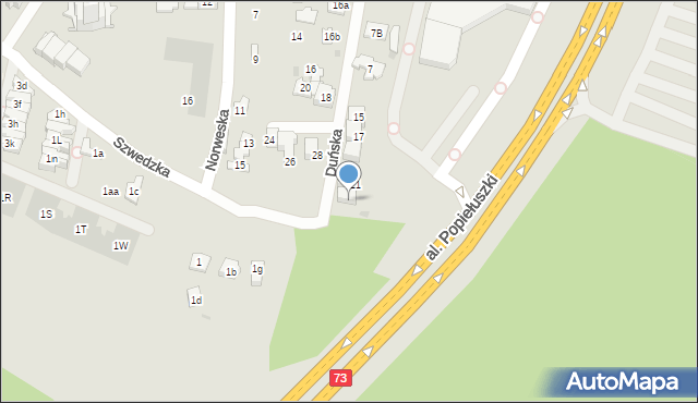 Kielce, Duńska, 23, mapa Kielc
