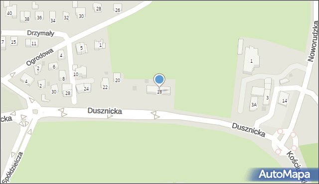 Kłodzko, Dusznicka, 18, mapa Kłodzka