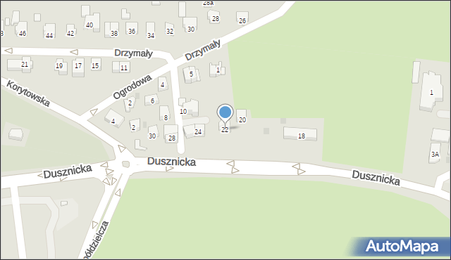 Kłodzko, Dusznicka, 22, mapa Kłodzka