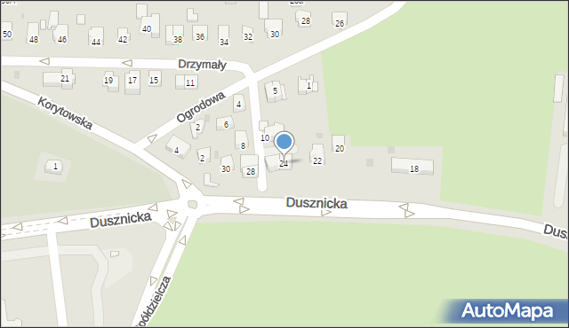 Kłodzko, Dusznicka, 24, mapa Kłodzka