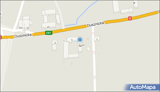 Kłodzko, Dusznicka, 5a, mapa Kłodzka