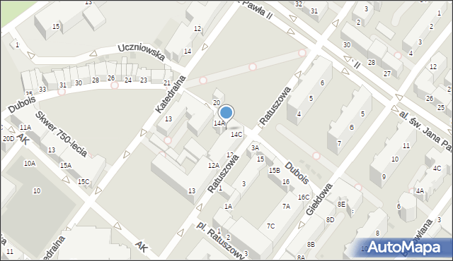 Kołobrzeg, Dubois Stanisława, 14B, mapa Kołobrzegu