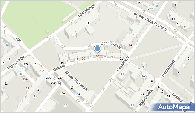 Kołobrzeg, Dubois Stanisława, 26, mapa Kołobrzegu