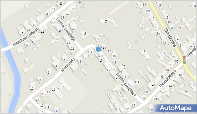 Kościan, Ducha Świętego, 17, mapa Kościan