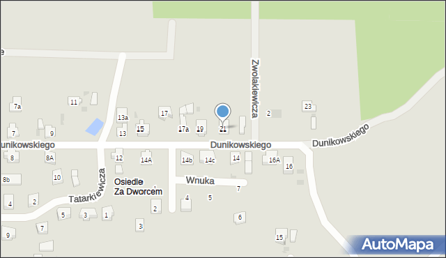 Kościerzyna, Dunikowskiego Ksawerego, 21, mapa Kościerzyna