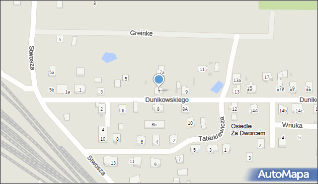 Kościerzyna, Dunikowskiego Ksawerego, 7, mapa Kościerzyna