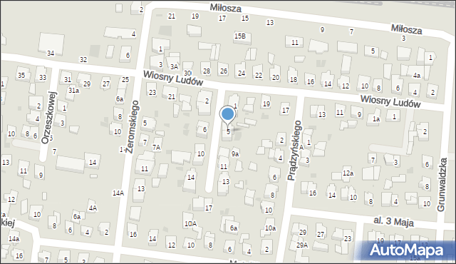 Kostrzyn, Dunikowskiego Ksawerego, 5, mapa Kostrzyn
