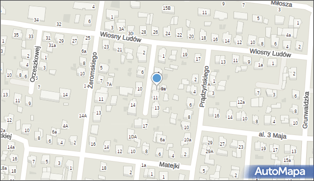 Kostrzyn, Dunikowskiego Ksawerego, 9, mapa Kostrzyn